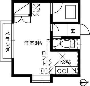 代栄パレスNo.6【2階】の間取り
