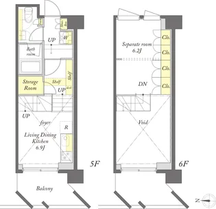 プライムメゾン浅草EAST【5階】の間取り