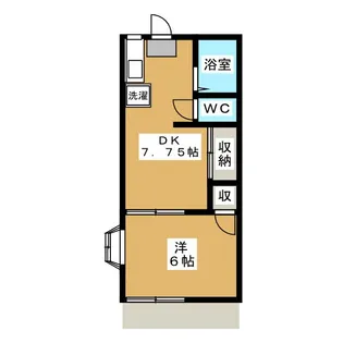 コーポくすの木【1階】の間取り