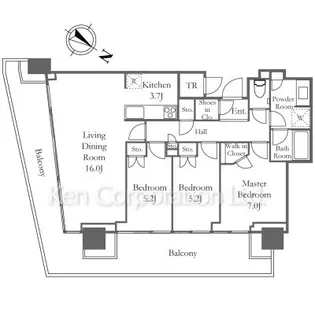THE COURT 神宮外苑【8階】の間取り