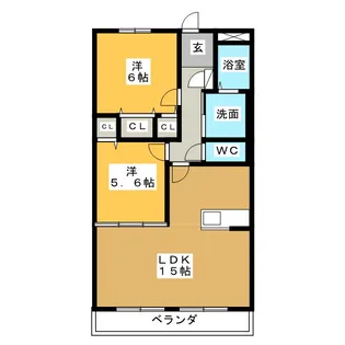 ハートフルマンション ステラ【2階】の間取り