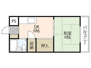 福田ハイム【3階】の間取り