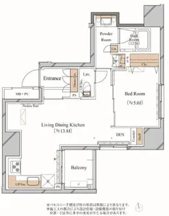 1LDKの間取り画像