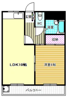 パリーサーハウス福田【3階】の間取り