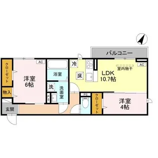 新潟県新潟市中央区幸西2【アパート】の間取り