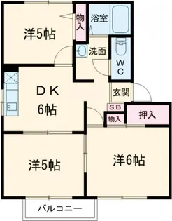 ラフォーンヴィラ C棟【2階】の間取り
