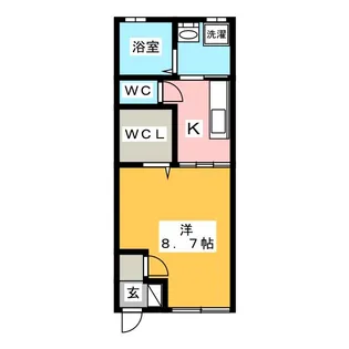 ハイツ富久家II【1階】の間取り