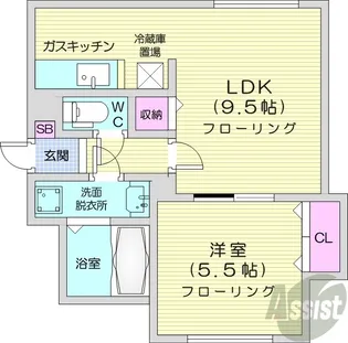 グランクレール【2階】の間取り