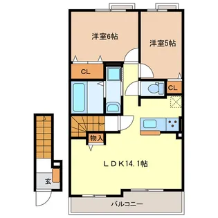 アンジェラ【2階】の間取り