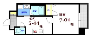 広島県広島市中区榎町【マンション】の間取り