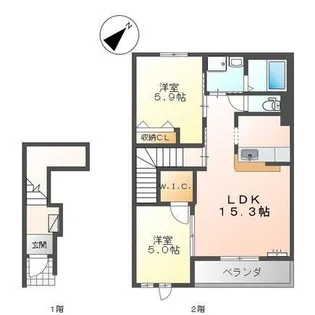 サンコート・ヒル【2階】の間取り