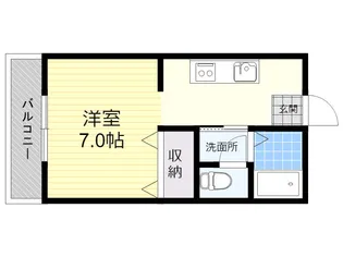 ビーライン今津留【1階】の間取り