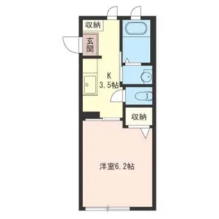 1Kの間取り画像