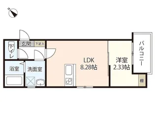 シンビ高須駅前II【2階】の間取り