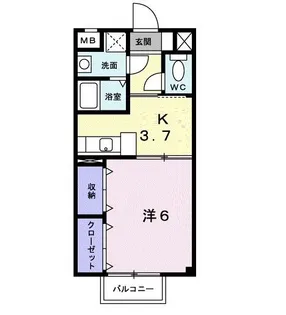 アップル増田館【2階】の間取り