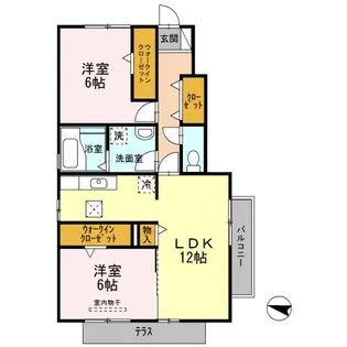 デルニエ アビテA【1階】の間取り