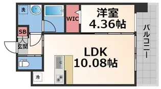 1LDKの間取り画像