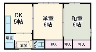 山梨県中央市西新居【一戸建】の間取り