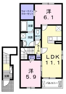 南相馬 YA Court I【2階】の間取り