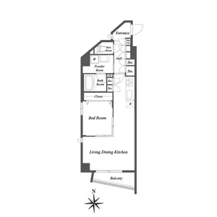ルクレ足立【6階】の間取り