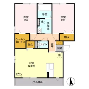 ラ・テール ドゥ【1階】の間取り