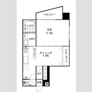 ヴィアーレ木ノ下二丁目【4階】の間取り