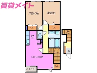 ジェルメ86 II【2階】の間取り