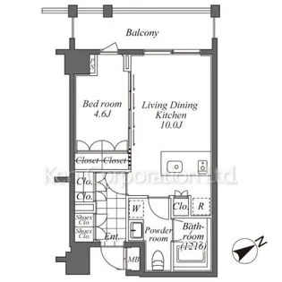 オーパスレジデンス恵比寿【2階】の間取り