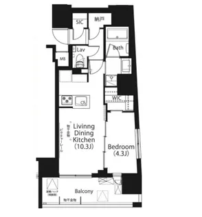 フレンシア四谷左門町【2階】の間取り