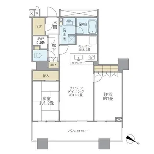 Brillia Mare 有明 TOWER&GARDEN【16階】の間取り