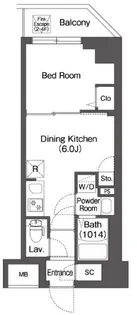 コンフォリア・リヴ品川南大井【2階】の間取り