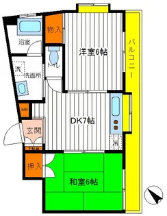 東京都立川市羽衣町1【マンション】の間取り