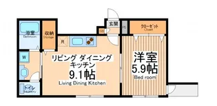 神奈川県横浜市鶴見区汐入町3【アパート】の間取り