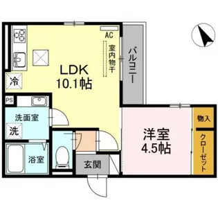 シャルマン吉島【1階】の間取り
