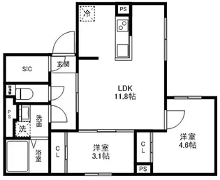 東京都杉並区天沼3【マンション】の間取り