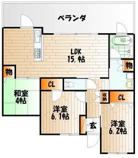 以和貴マンション須賀町【2階】の間取り