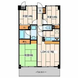 カーサグランデMINEO【3階】の間取り