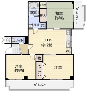 ハイグレードヒガシ浅香山【2階】の間取り