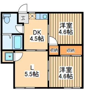 ランドヒルズ上星川【2階】の間取り