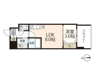 ARTISTA宝町【12階】の間取り