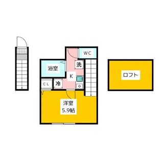 Muret東伏見【2階】の間取り
