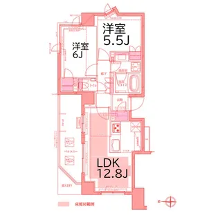 ディームス横濱青木町【2階】の間取り