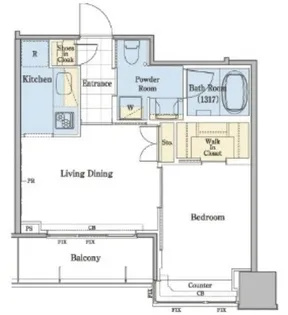 レジディアタワー上池袋(タワー棟)【15階】の間取り