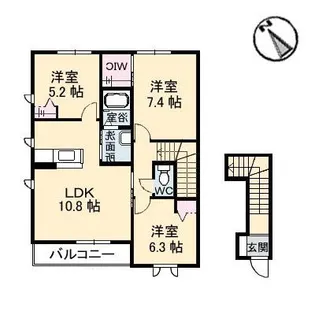 シャーメゾン ルミエール KI【2階】の間取り