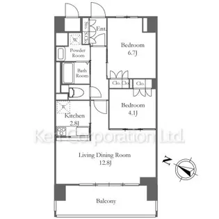 リーラ横浜川和町【3階】の間取り