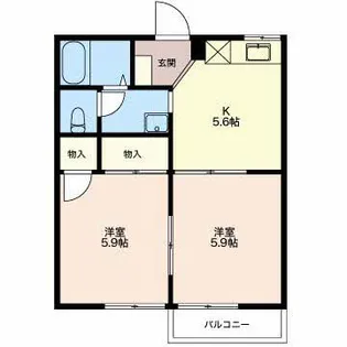 ダブルクルー C【2階】の間取り