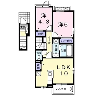 アグレアーブル II【2階】の間取り