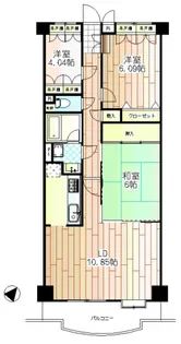 ワコーレ入間【2階】の間取り