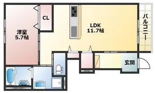 ザ・フォレスタ【1階】の間取り