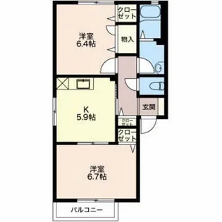 新潟県阿賀野市北本町【アパート】の間取り